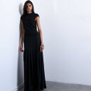 トップショップ Topshop TOPSHOP トップショップのボックスプリーツスカート、ドロップウエストのマキシドレス(ブラック) ワンピース レディース 女性 インポートブランド 小さいサイズから大きいサイズまで