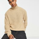 ニュールック New Look ニュールック リラックス フィッシャーマン ロールネック セーター ストーン トップス メンズ 男性 インポートブランド 小さいサイズから大きいサイズまで