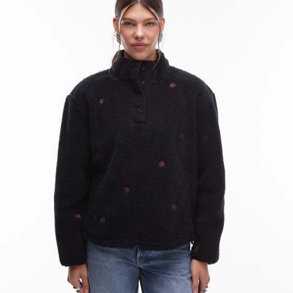 リーバイス Levi's リーバイス ケイシー フローラルプリント プルオーバー フリース(ブラック) トップス レディース 女性 インポートブランド 小さいサ...