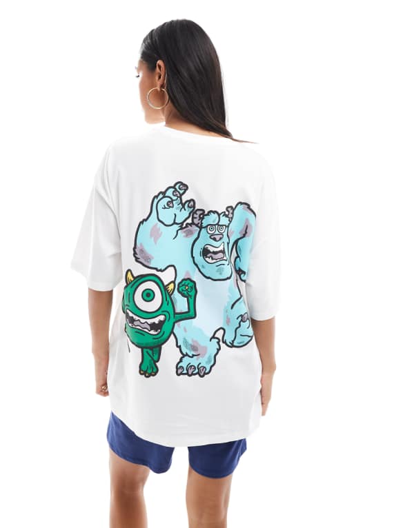 エイソス ASOS asos ASOS DESIGN モンスターズ・インク ナイトウェアセット（ショートパンツ付き） 部屋着 メンズ 男性 インポートブランド 小さいサイズから大きいサイズまで