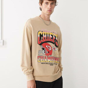 ニューエラ New Era NEW ERA ニューエラ カンザスシティ・チーフス オーバーサイズ スウェットシャツ(ベージュ) トップス メンズ 男性 インポートブランド 小さいサイズから大きいサイズまで
