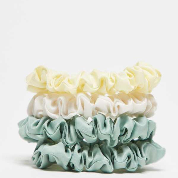 エイソス ASOS asos ASOS DESIGN ミニシュシュ 4個パック(クリーム、グリーン、バターイエロー) アクセサリー レディース 女性 インポート...