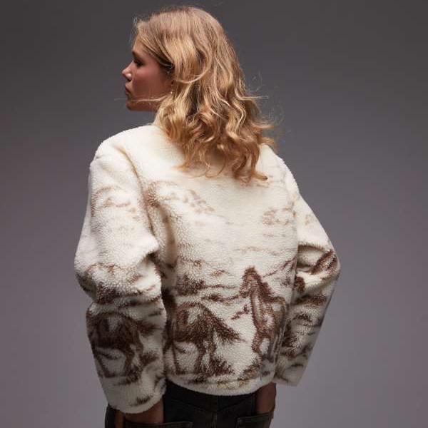 リーバイス Levi's リーバイス ケイシー ウエスタンプリント プルオーバー フリース(ホワイト) トップス レディース 女性 インポートブランド 小さいサ...