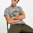 ニューエラ New Era NEW ERA ニューエラLAレイカーズ迷彩インフィルプリントTシャツグレー トップス メンズ 男性 インポートブランド 小さいサイズから大きいサイズまで