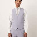 エイソス ASOS asos ASOS DESIGN スリムスーツウエストコート(パープル) ベスト メンズ 男性 インポートブランド 小さいサイズから大きいサイズまで