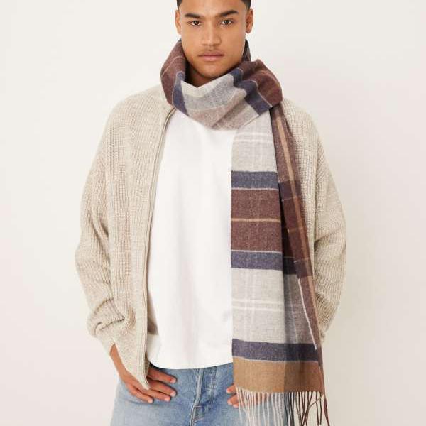 バブアーインターナショナル Barbour バブアー バブアー インバネス タータン スカーフ（ミッドナイト..