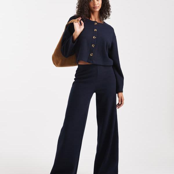 ミスセルフリッジ Miss Selfridge ミスセルフリッジのスーパーソフトトラウザーセット（ネイビー） ボトム パンツ レディース 女性 インポートブランド 小さいサイズから大きいサイズまで