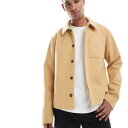 エイソス ASOS asos ASOS DESIGN ウール風シャケット(キャメル) トップス メンズ 男性 インポートブランド 小さいサイズから大きいサイズま...