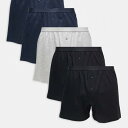 エイソス ASOS asos ASOS DESIGN ジャージーボクサーパンツ 5枚セット マルチカラー 下着 メンズ 男性 インポートブランド 小さいサイズか...