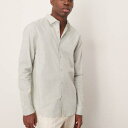 エイソス ASOS asos ASOS DESIGN フォーマルリネンレギュラーシャツ(ミントグリーン) トップス メンズ 男性 インポートブランド 小さいサイズから大きいサイズまで(4)