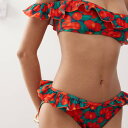 リクレイムドヴィンテージ Reclaimed Vintage フルーティーなオレンジプリントのフリル付きヴィンテージヒップスタービキニボトム 水着 レディース 女性 インポートブランド 小さいサイズから大きいサイズまで