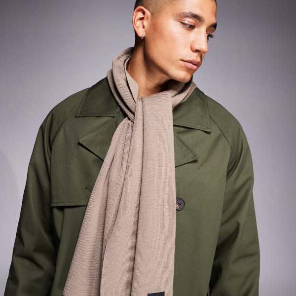 BOSS オレンジ フォクソン スカーフ（ダークベージュ） アクセサリー　メンズ 男性 インポートブランド