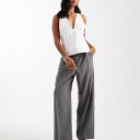 ミスセルフリッジ Miss Selfridge ミスセルフリッジプチワイドレッグトラウザー(グレー) パンツ ボトム レディース 女性 インポートブランド 小さいサイズから大きいサイズまで