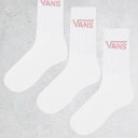 ヴァンズ Vans VANS バンズ Vans Classic 3 パック ソックス、ホワイト 靴下 レディース 女性 インポートブランド 小さいサイズから大きいサイズまで