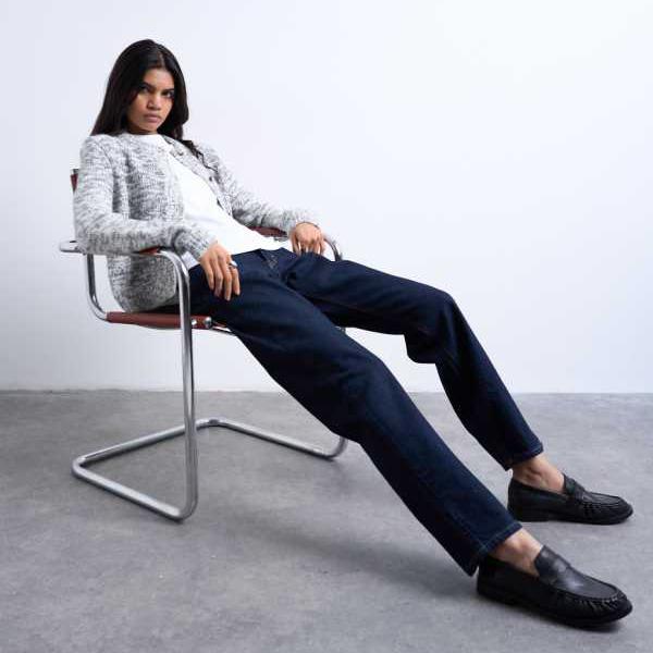 トップショップ Topshop TOPSHOP トップショップ コート ハイライズ ストレートジーンズ インディゴリンス パンツ ボトム レディース 女性 イン...