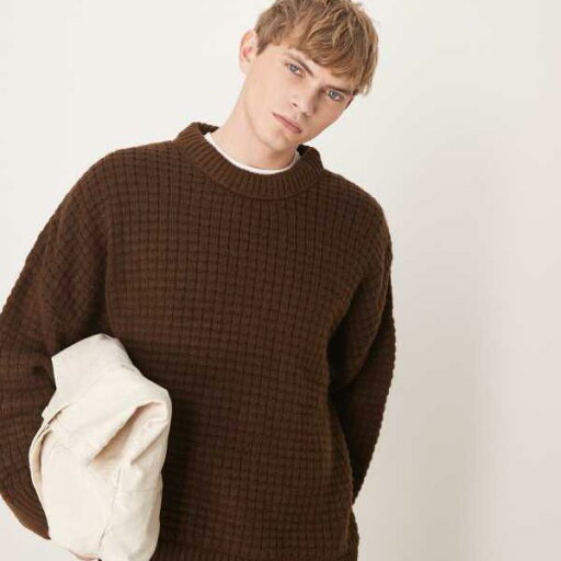 エイソス ASOS asos ASOS DESIGN スーパーオーバーサイズ ボックスフィット ワッフルテクスチャニット クルーネック ジャンパー(ブラウン) トップス メンズ 男性 インポートブランド 小さいサイズから大きいサイズまで エイソス ASOS asos ASOS DESIGN スーパーオーバーサイズ ボックスフィット ワッフルテクスチャニット クルーネック ジャンパー(ブラウン) トップス メンズ 男性 インポートブランド 小さいサイズから大きいサイズまで