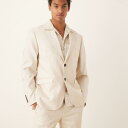 セレクテッド オム Selected Homme selected homme クリーム色のセレクテッドオムアスコットレギュラーフィットブレザー アウター メンズ 男性 インポートブランド 小さいサイズから大きいサイズまで