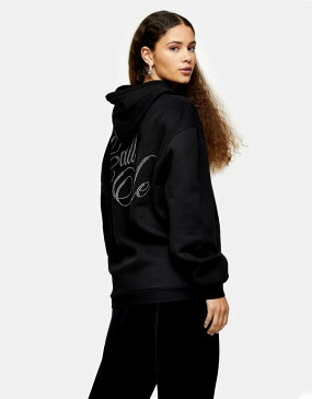 トップショップ Topshop TOPSHOP トップショップは私を黒のスローガンパーカーと呼んでいます トップス レディース 女性 インポートブランド 小さいサイズから大きいサイズまで