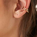 エイソス ASOS asos ASOS DESIGNのダブルループデザインのゴールドトーンイヤーカフ アクセサリー レディース 女性 インポートブランド