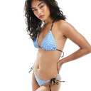 ヒューゴ レッド コーデ オールオーバー ロゴ ビキニボトム ブルー 水着 レディース 女性 インポートブランド 小さいサイズから大きいサイズまで