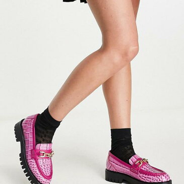 ASRA ピンクのクロックスのASRAフレイヤレザー分厚いフラットシューズ 靴 レディース 女性 インポートブランド 小さいサイズから大きいサイズまで