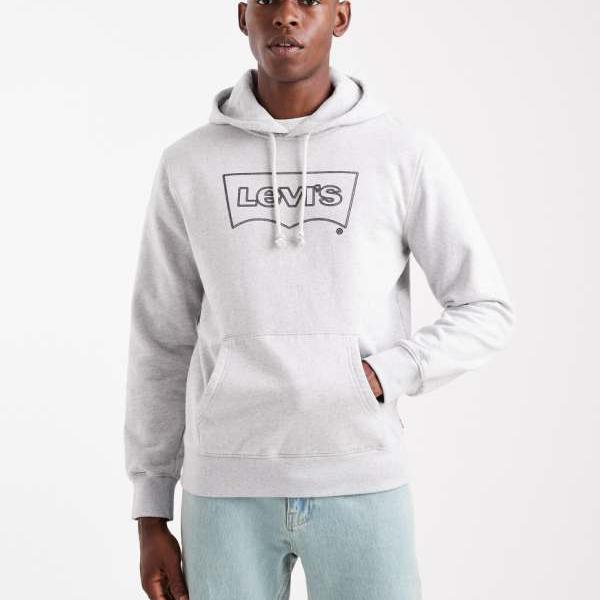 リーバイス Levi's リーバイスのロープ バットウィング ロゴ スタンダード パーカー（グレー マール） ..