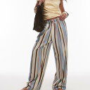 トップショップ Topshop TOPSHOP トップショップのリネンバルーンパンツ(マルチストライプ) パンツ ボトム レディース 女性 インポートブランド 小さいサイズから大きいサイズまで