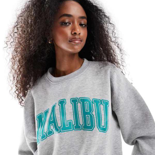 デイジーストリート Daisy Street デイジーストリートのオーバーサイズ マリブ スウェットシャツ（ライ..