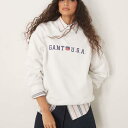 ガント Gant GANTシールドUSAロゴスウェットシャツ(ホワイト) トップス レディース 女性 インポートブランド 小さいサイズから大きいサイズまで