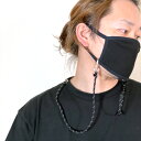 マスクチェーン一体型 Tシャツ ブラック ホワイト 半袖 T-shirts コットンシャツ 黒 男性 オシャレ 40代 30代 ストリート マスクチェーン メン...
