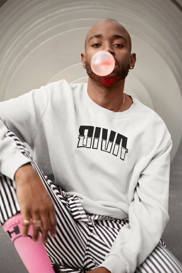 フォト プリント トレーナー プルオーバー ガール プリントトレーナー ブラック ホワイト メンズ長袖 プレゼント ストリート 男性 オシャレ 40代 30代 トップス 大きいサイズ スウェット レディース セクシー レディース【DIVAオリジナル ブランド】