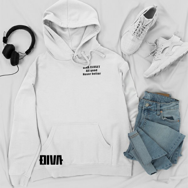 フォト プリント パーカー プルオーバー パーカー　フードパーカー ガールプリント ブラック ホワイト ..