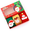 クリスマス ハイソックス フリーサイズ 緑 赤 グレー 黄 3足セット ギフト クリスマスプレゼント