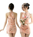 【D-C10117】チャイナドレス コスプレ パーティドレス 可愛い チャイナ服 コスチューム 撮影用道具 TikTok展示衣装 ワンピース(ピンク)
