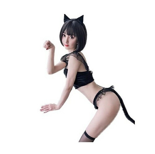 Rakuten - 【D-C10106】ハロウィン猫コスプレ ランジェリー ベビードール キャット セクシー コスプレ コスチューム 衣装 下着　クリスマス