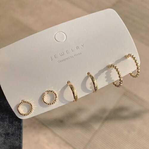 ピアス　10種　セット　フープ　大人　ニッチデザイン　ゴールド　オシャレ　ファッション　カジュアル