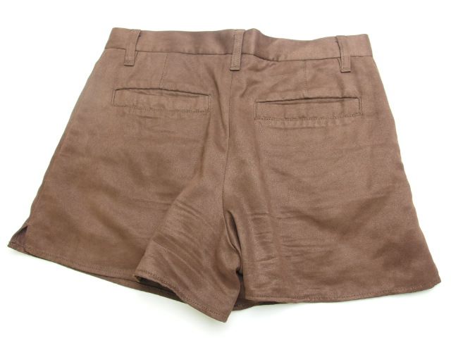 Adam et Rope アダムエロペ ポリエステル フェイクスエード ショートパンツ BROWN 38 【中古】 DN-0963