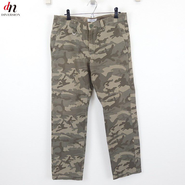 SOPHNET. ソフネット SOPH ソフ コットン カモフラ 迷彩 ストレート ヘリンボーン パンツ CAMOUFLAGE S 【中古】 DN-3449