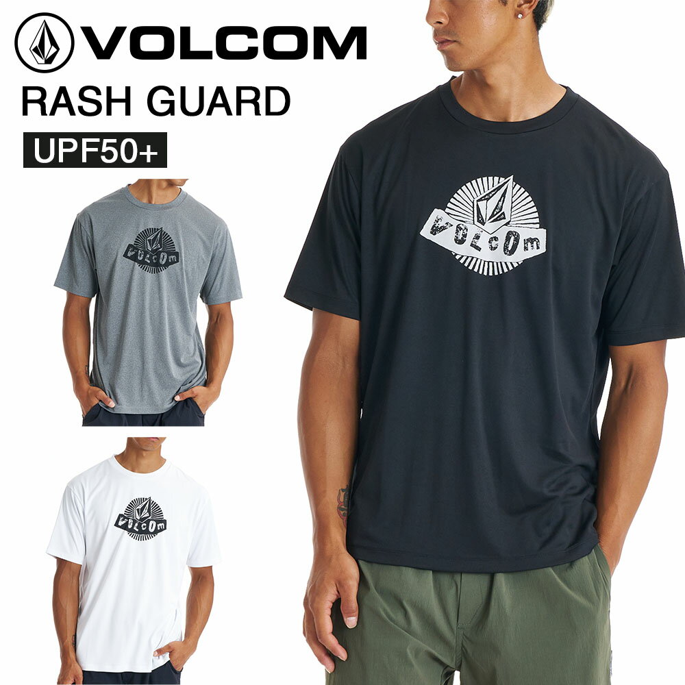 Rakuten - ボルコム VOLCOM ラッシュガード メンズ 半袖 UPF50+ DRY機能 ソフトタッチ レギュラーフィット 海 街 ユーティリティT PISTOL STONE SURF SS TEE WHT M VLY261014