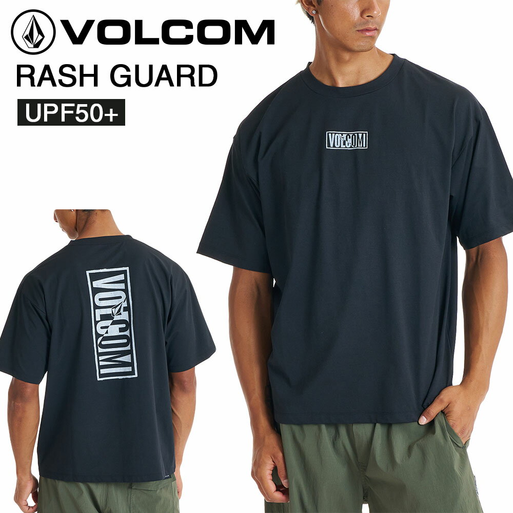 Rakuten - ボルコム VOLCOM ラッシュガード メンズ 半袖 UPF50+ DRY機能 高ストレッチ ルーズフィット スポーツテイスト 海 街 VERTICAL LOGO GRAPHIC VLY261016