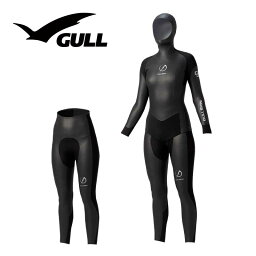 GULL / ガル 3mm アプネアフードジャケット & ロングパンツ フリーダイビング ウェットスーツ セット レディース GW-6672A