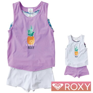 ROXY ロキシー 子供 水着 女の子 子供水着 ラッシュガード 2点セット キッズ ジュニア MINI SWEET ROXY TSW202100