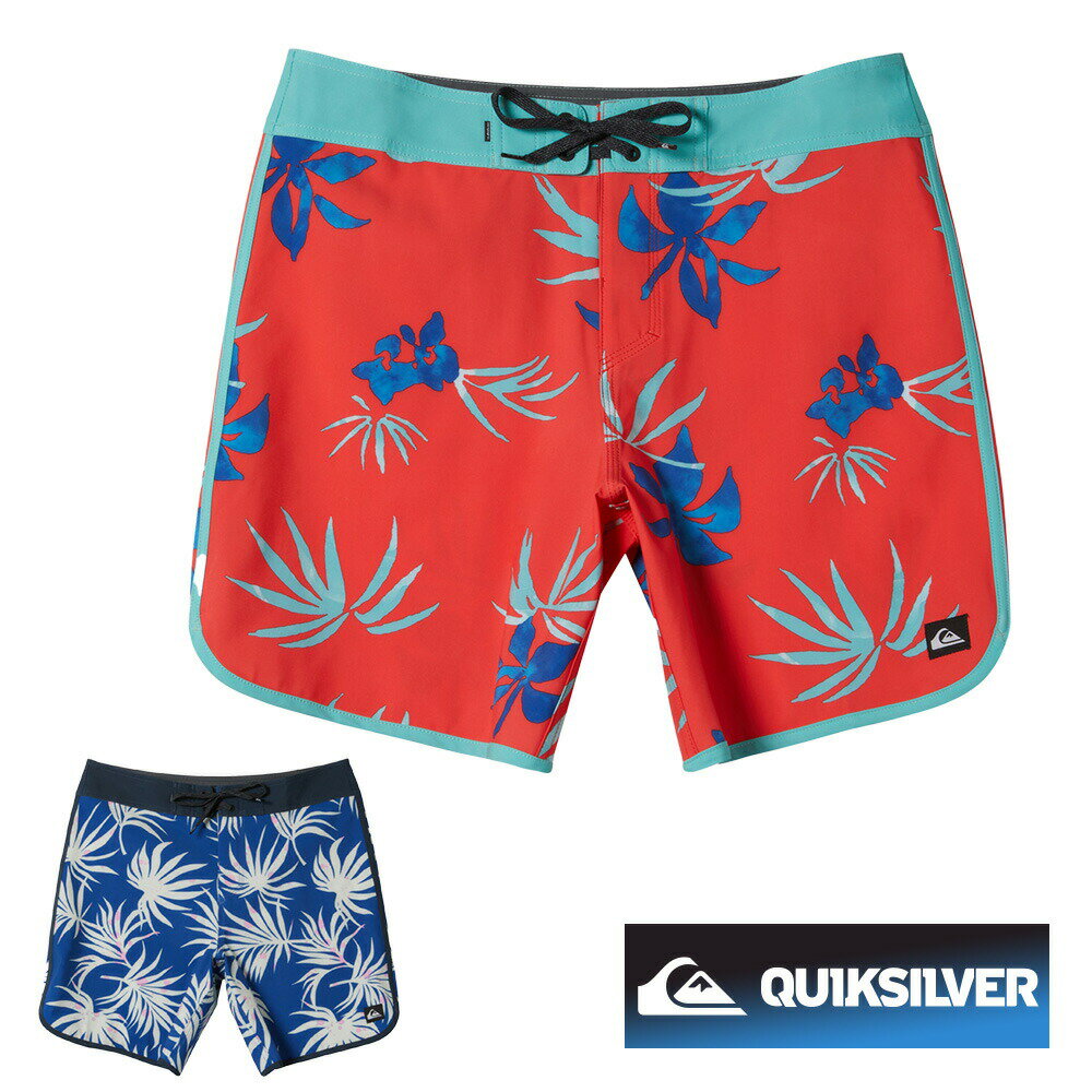 QUIKSILVER クイックシルバー ボードショーツ サーフパンツ サーフショーツ サーフィン メンズ 撥水 ストレッチ 18インチ AQYBS03630 SURFSILK SCALLOP 18 HID