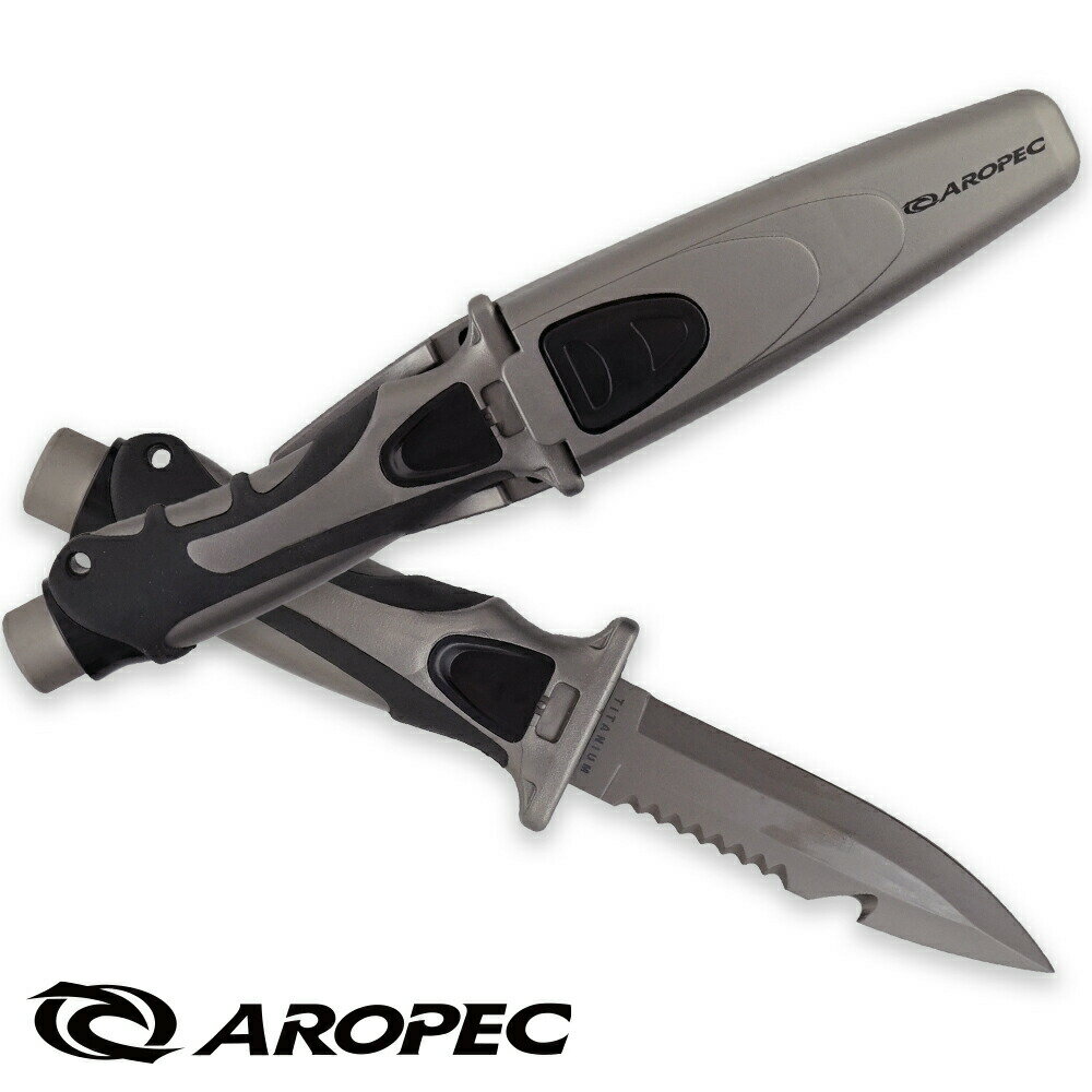 この商品について ブランド AROPEC / アロペック Dive Knife TiK1-Y13T 特徴 錆びに強いチタン製のナイフ。ダイビングはもちろん、スピアフィッシングや釣り、アウトドアなどマリンからレジャーまで幅広いシーンで活躍します。 素材 チタン製 サイズ 全長（ケース含む）：26cm 刃渡り：11.4cm ハンドル部分：12.6cm 重さ ケース含む：219g 本体：149g 生産国 台湾錆びないチタン製のダイビングナイフでお手入れいらずの備えと安心を確保してみては？