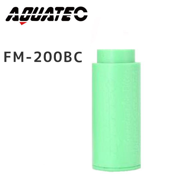 この商品について 商品名 Guardian Air Filter cartride for BK (FGN) ブランド AQUATEC / アクアテック 型番 FM-200BC 機能 エア加湿フィルター用交換カートリッジ。 対応 AQUATEC / アクアテックガーディアンエアフィルター モイスチャーシステム FM-200シリーズ 寸法 44×19mm 重量 7.5g 付属品 取扱説明書×1 ご使用上の注意 ・使用後は、カートリッジを取り出し乾かしてください。 ・カートリッジは50回ほどのご使用を目安にお取替えください。 ・水深は40m以内まで対応となります。 ・ナイトロックスは40％以内まで対応となります。 ※こちらの商品は交換用フィルターカートリッジのみで本体は付属しません。 製品保証 購入時より1年間 関連商品 ガーディアンエアフィルター モイスチャーシステム FM-200S ガーディアンエアフィルター モイスチャーシステム FM-200B 　※こちらの商品はFM-200B用となります。