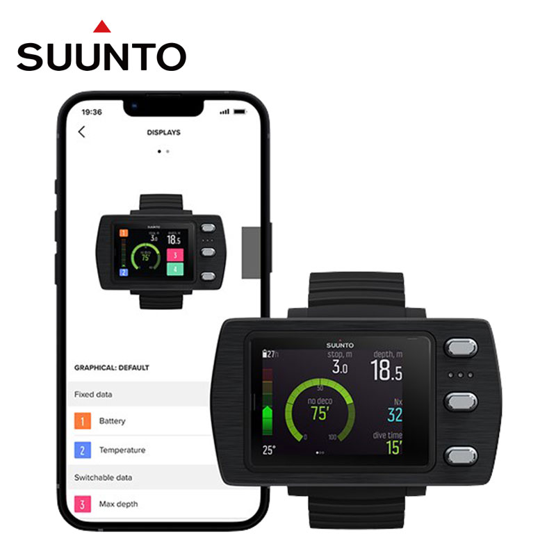 スント ダイブコンピュータ EON STEEL BLACK SUUNTO ダイビングコンピュータ カラ...