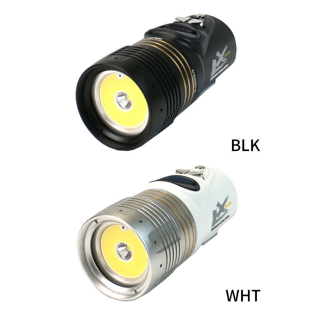 DIVING-HIDのSEA＆SEA/シーアンドシー LX-4000SW FS【09130/09131】水中 ライト COB LED 高輝度 大光量 4000ルーメン 4段階調光 LCD表示 センター配光 フラッシュセンサー ワイド スポット 兼用 夜間 撮影 高画質 動画 静止画 機材 アクセサリー 防水 小型 軽量 コンパクト ダイビング｜アングル2