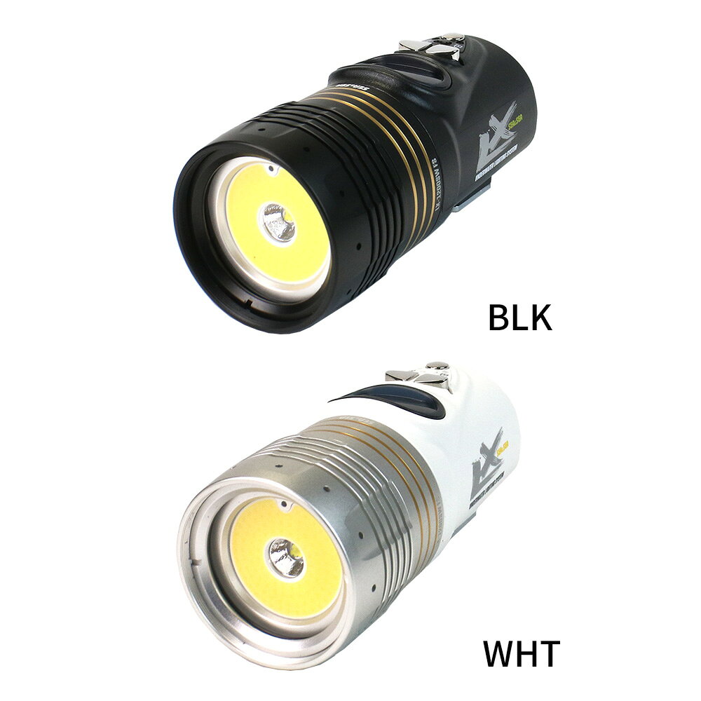 DIVING-HIDのSEA＆SEA/シーアンドシー LX-1200SW FS【09134/09135】水中 ライト COB LED 高輝度 単一光源 1200ルーメン 4段階調光 LCD表示 センター配光 フラッシュセンサー ワイド スポット 兼用 夜間 近接 撮影 高画質 静止画 動画 機材 アクセサリー 防水 軽量 コンパクト ダイビング｜アングル2