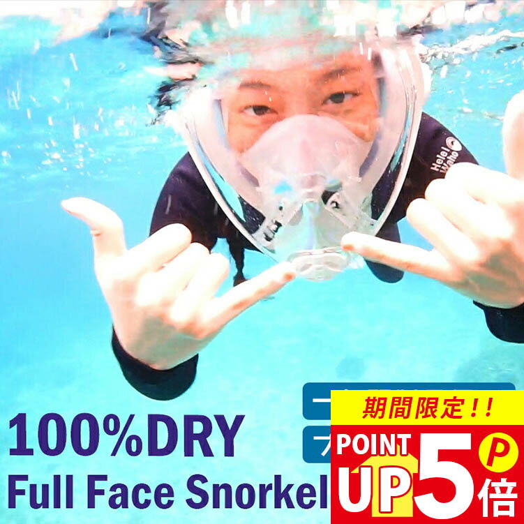 ≪一年間製品保証&送料無料≫ プレゼント付き シュノーケリング マスク シュノーケル 2点 セット の機能をオールインした フルフェイスマスク HeleiWah...