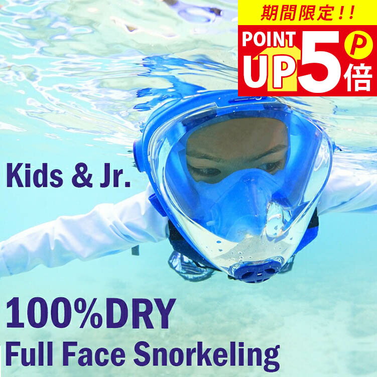 ≪一年間製品保証&送料無料≫ プレゼント付き シュノーケリング フルフェイスマスク 子供 キッズ 用 HeleiWaho ヘレイワホ ALOHA フルフェイス ...